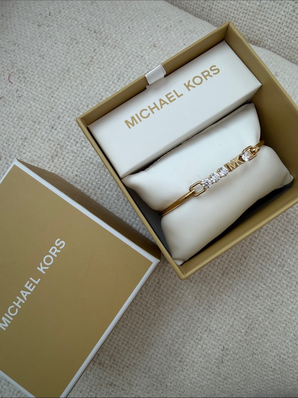 Michael Kors Gold Bracelet with Crystal Accents